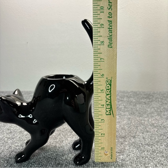 Partylite Black Cat Halloween Tealight Votive Candle Holder Arched Back P9415 - Picture 12 of 16